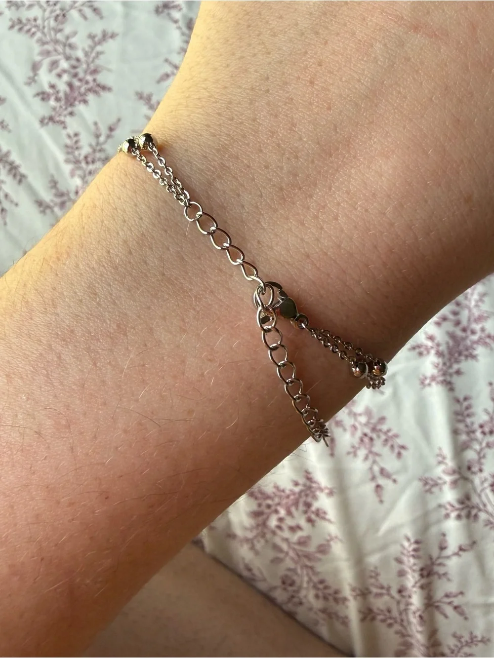 Delicate Sterling Silver Double-Ring Bracelet | Women Jewelry | Stamped 925